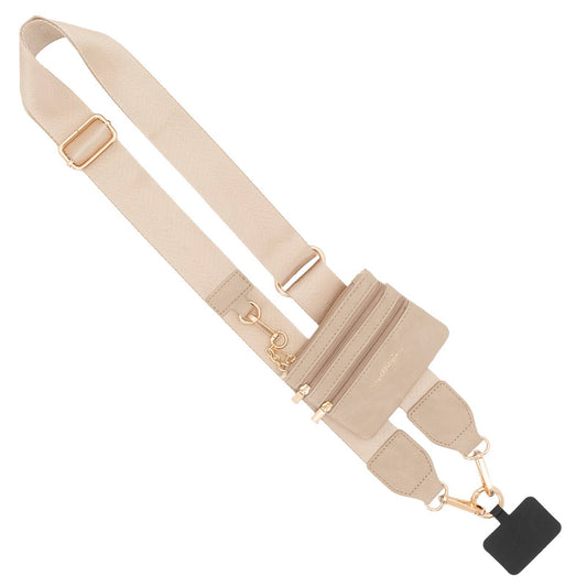 Save The Girls - Clip & Go Phone Lanyard with Pouch - Neutral Collection