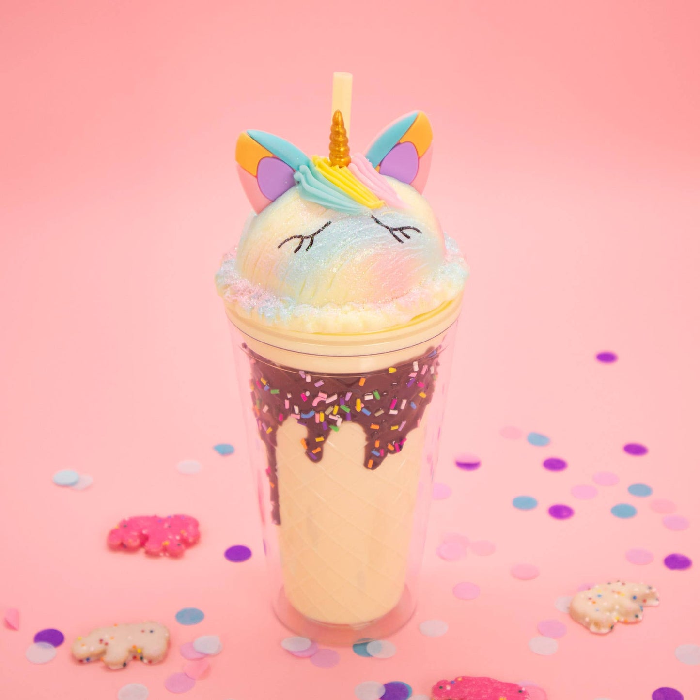 Unicorn Scoop Cone Tumbler: Mint