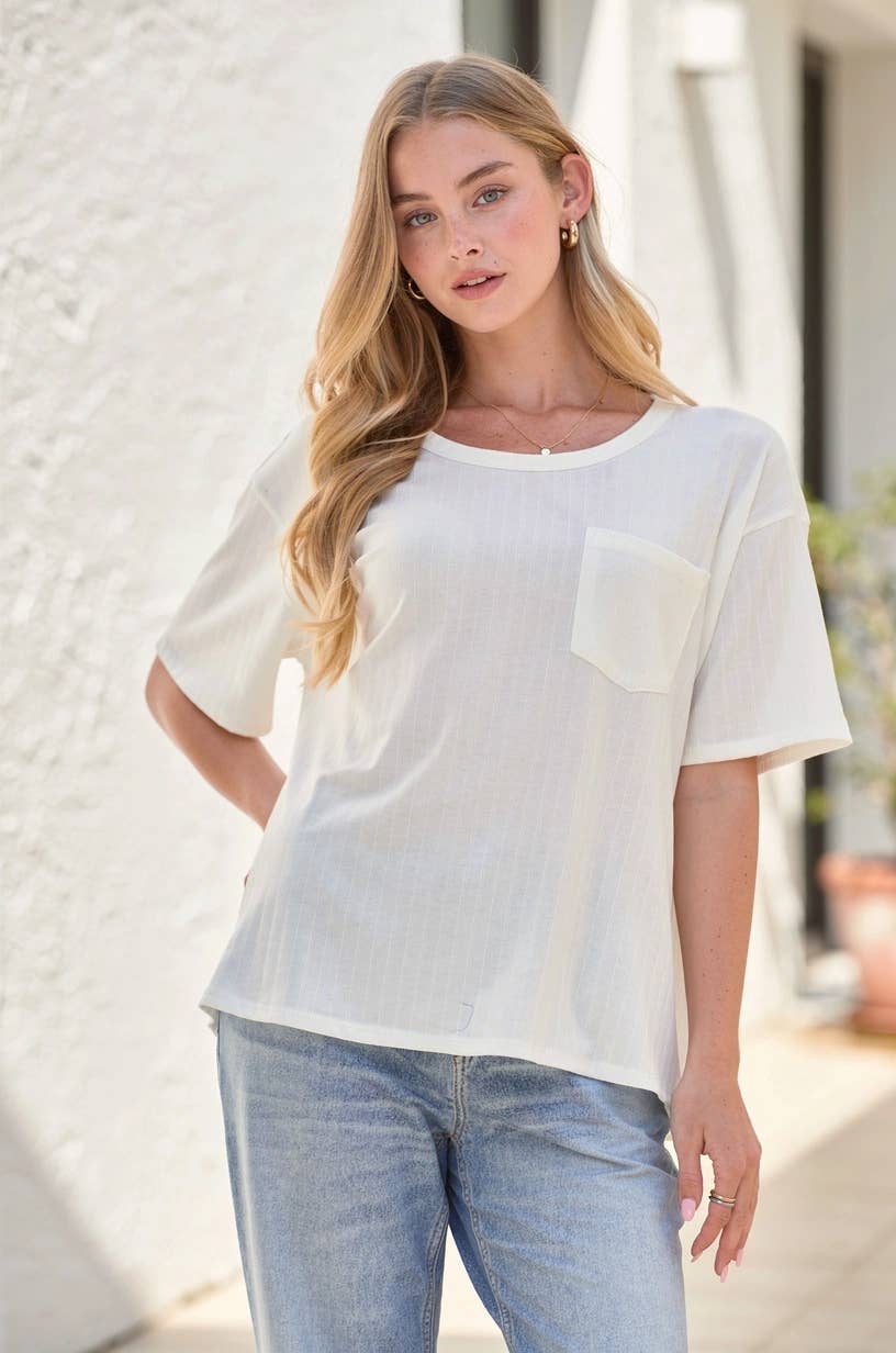 Boyfriend Ribbed Knit Top