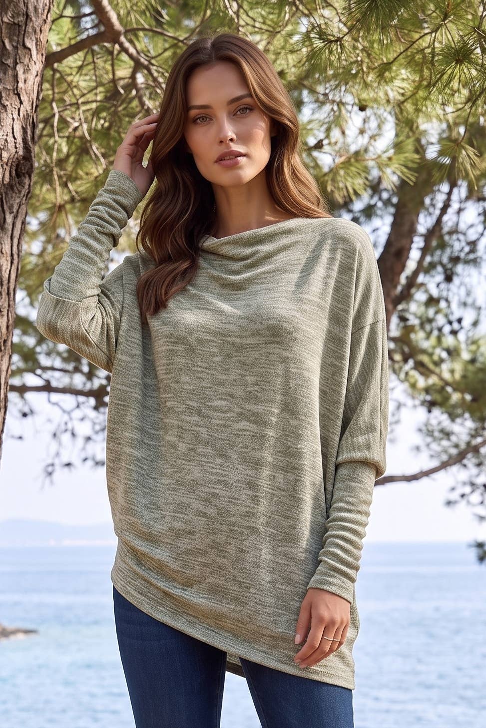 2-Way Cowl Neck or One-Shoulder Asymmetrical Top