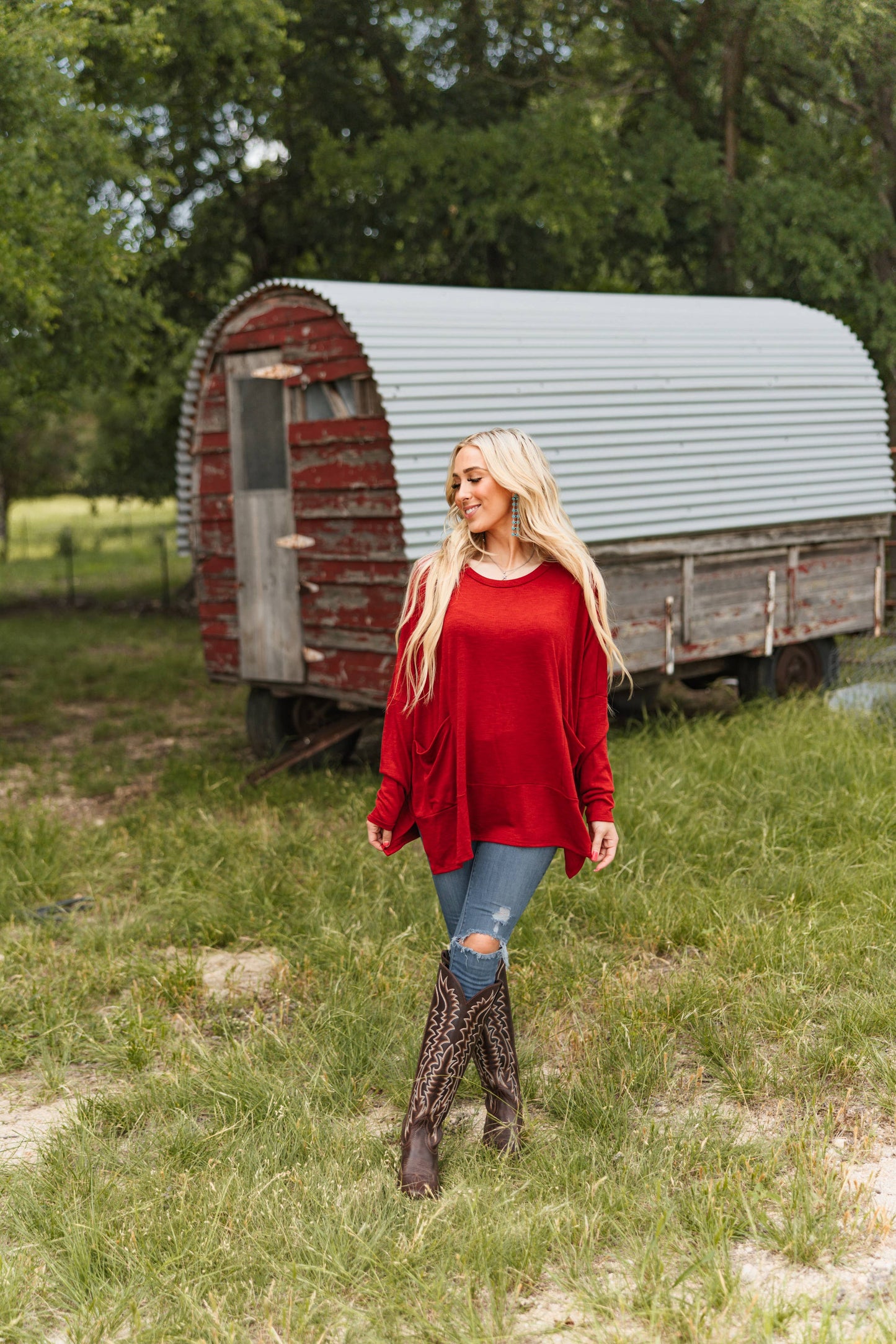 Dear Scarlett - Casual Cotton Long Sleeve Top