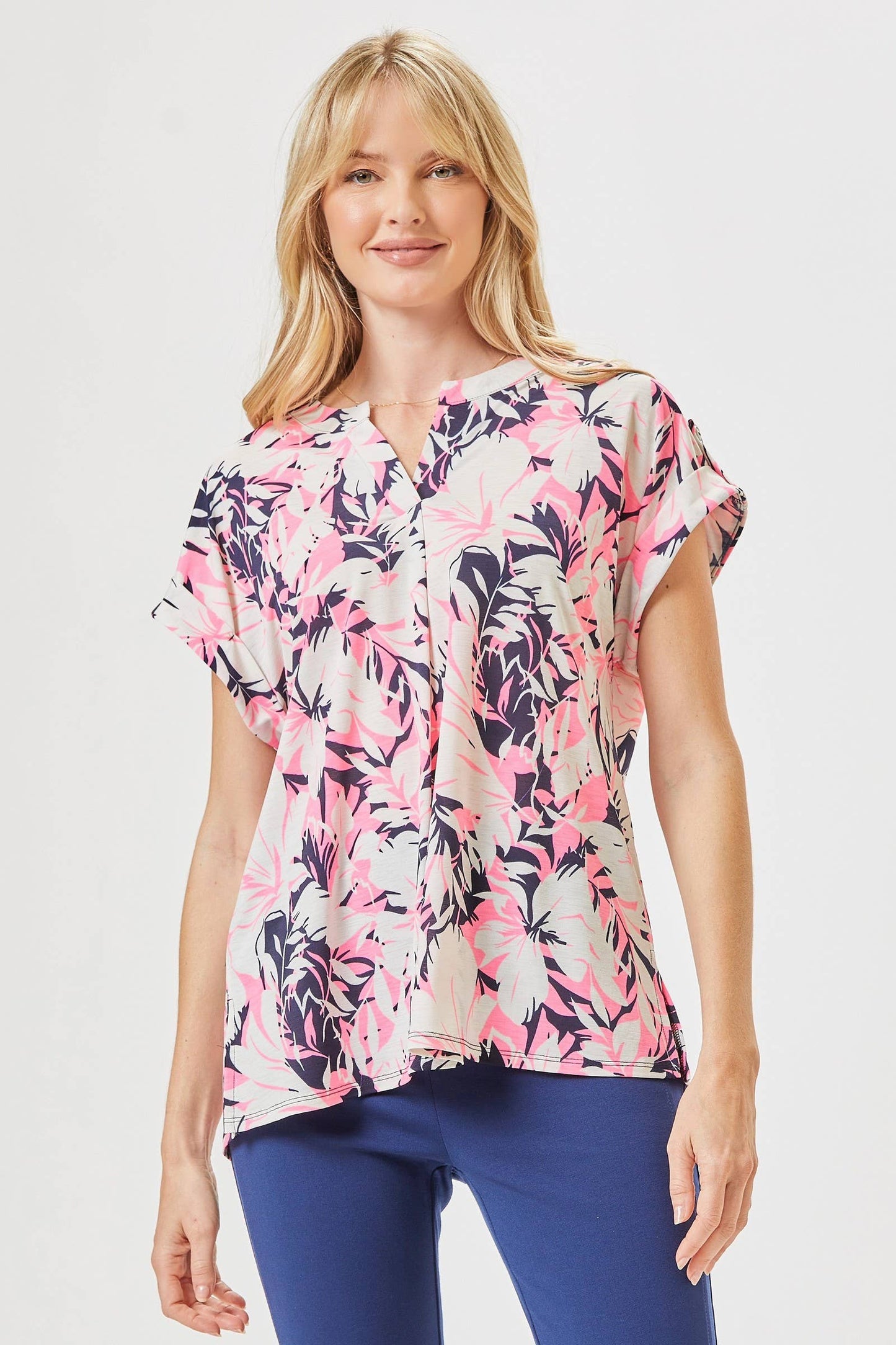 Dear Scarlett - Lizzy Dolman Printed Wrinkle Free Top