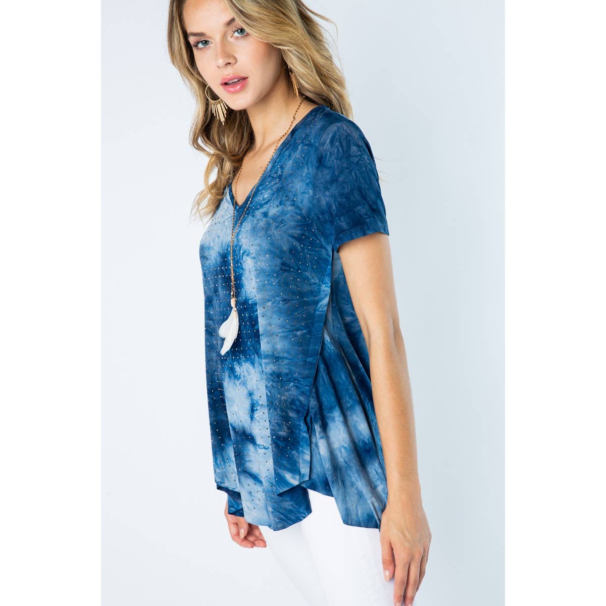 DYED SHORT SLEEVE TOP