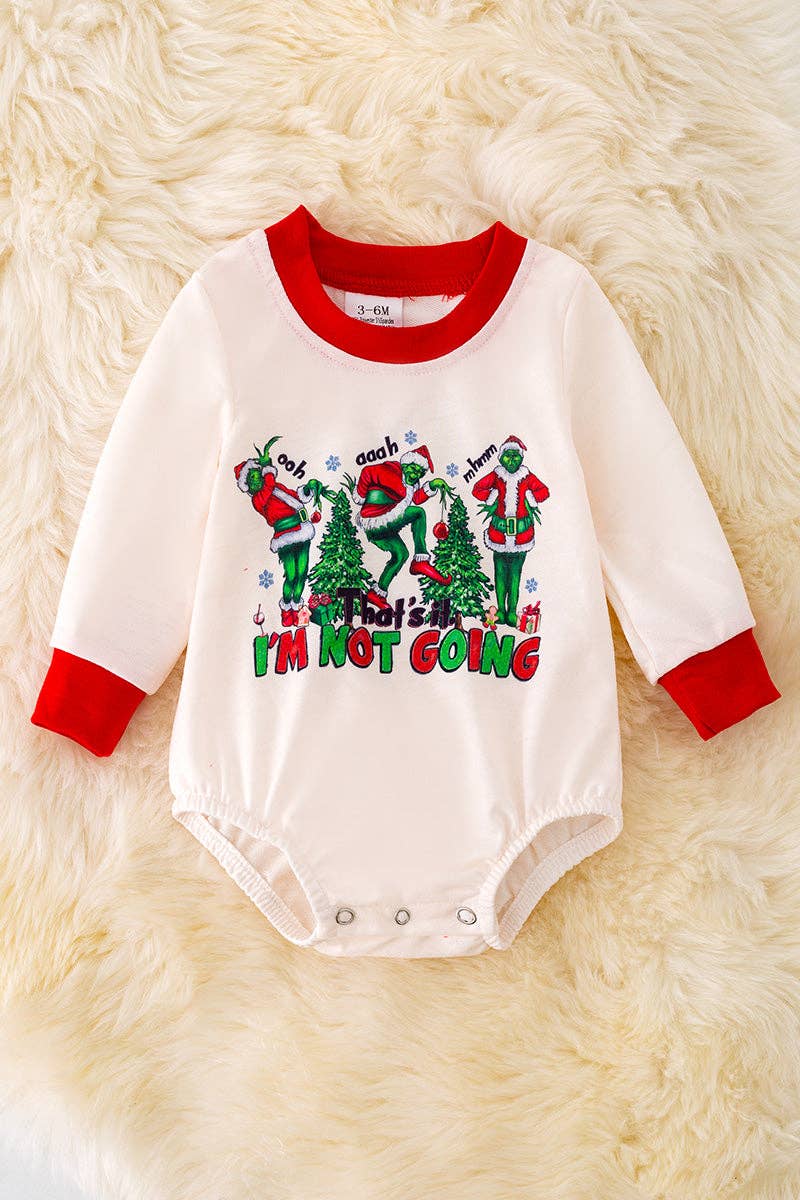 "That is it I'm not going" Christmas character bodysuit.RPG40173
