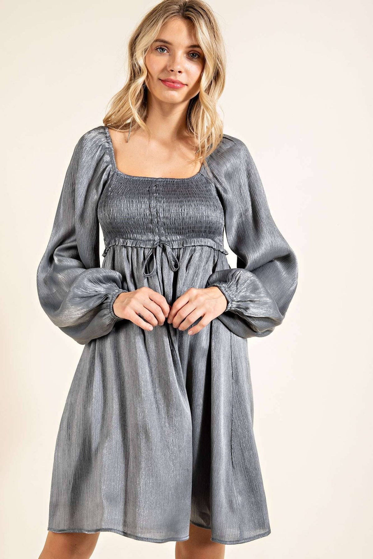 Smocked mini dress
