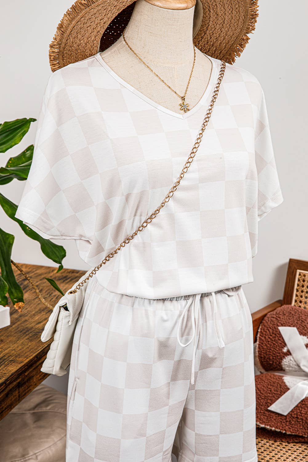 Drawstring Shorts Lounge Set