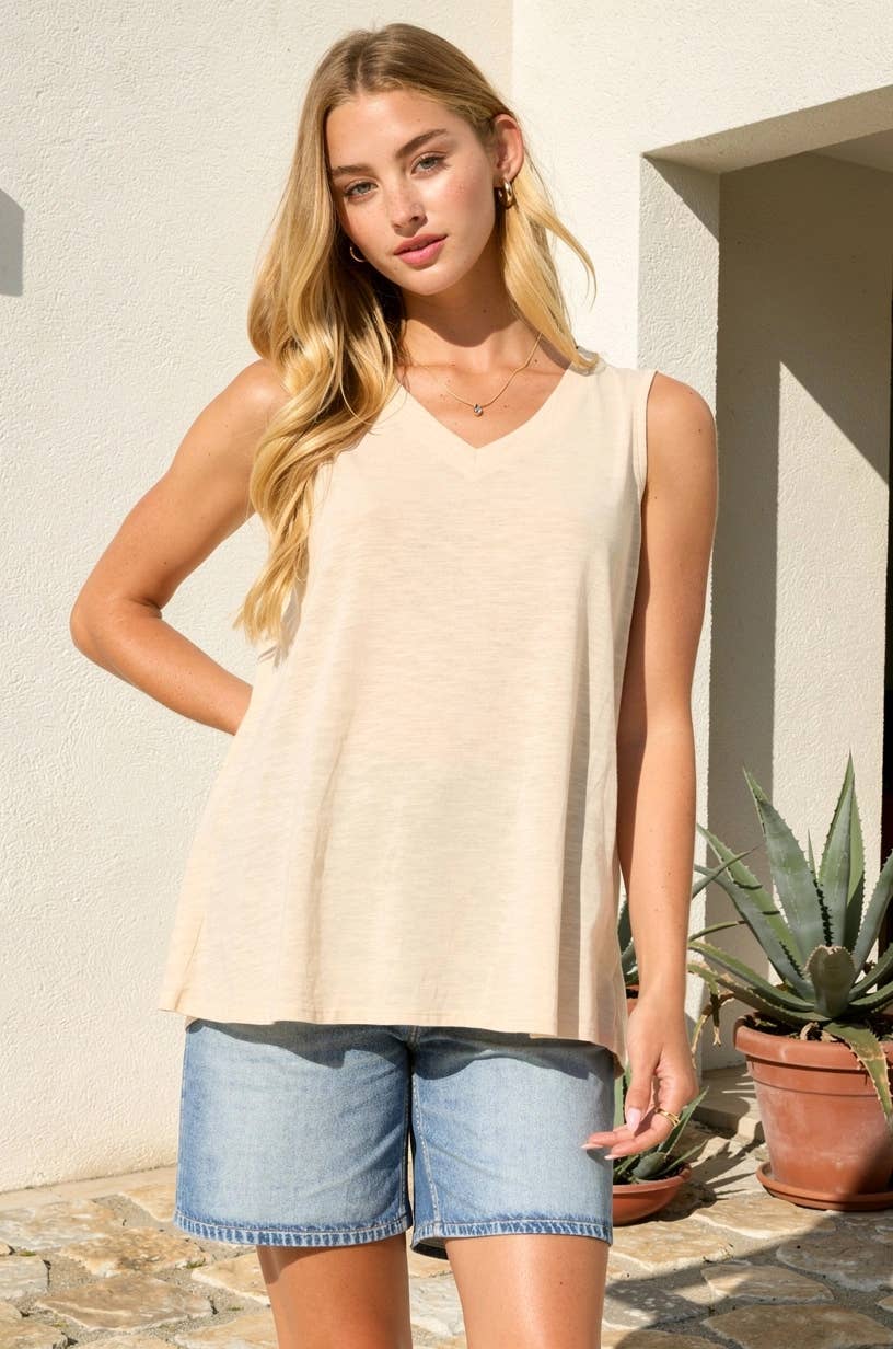 V-Neck Cotton Top
