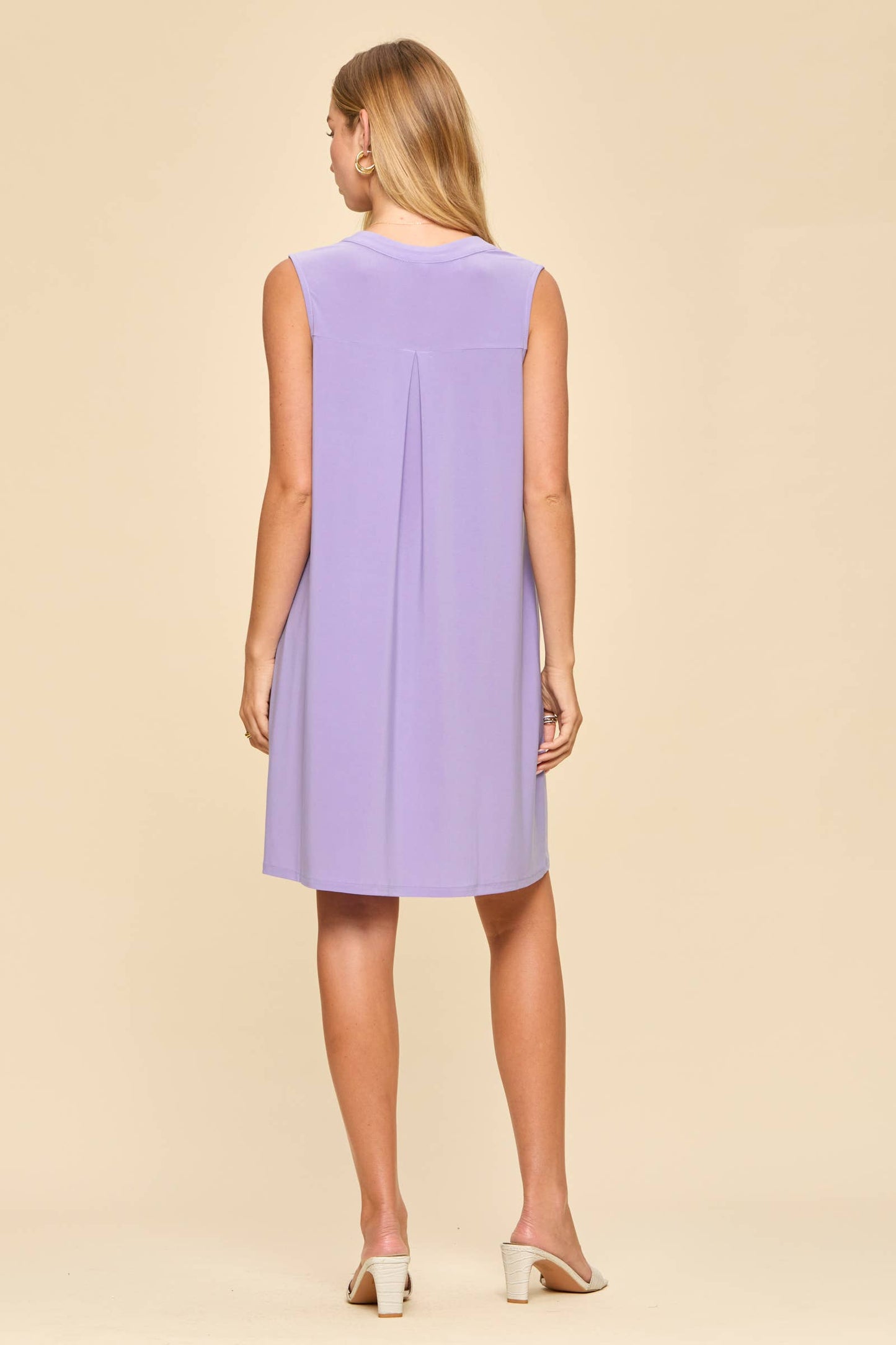 Sleeveless Mandarin Collar Lizzy Dress