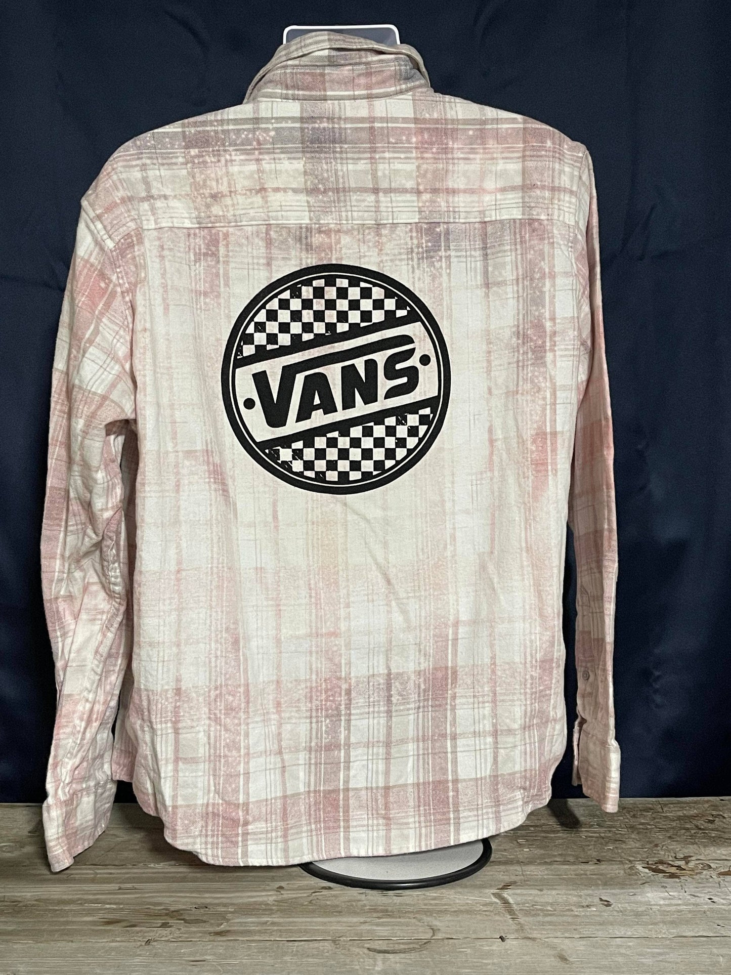 VANS logo Bleached Button Down Shirt