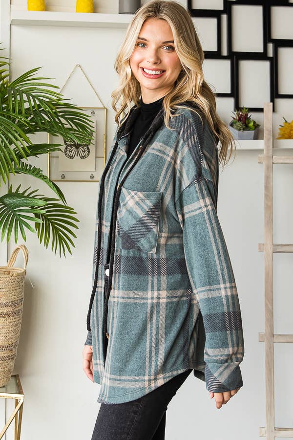 SOFT PLAID SHACKET