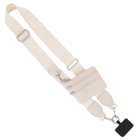 Save The Girls - Clip & Go Phone Lanyard with Pouch - Neutral Collection: Cream
