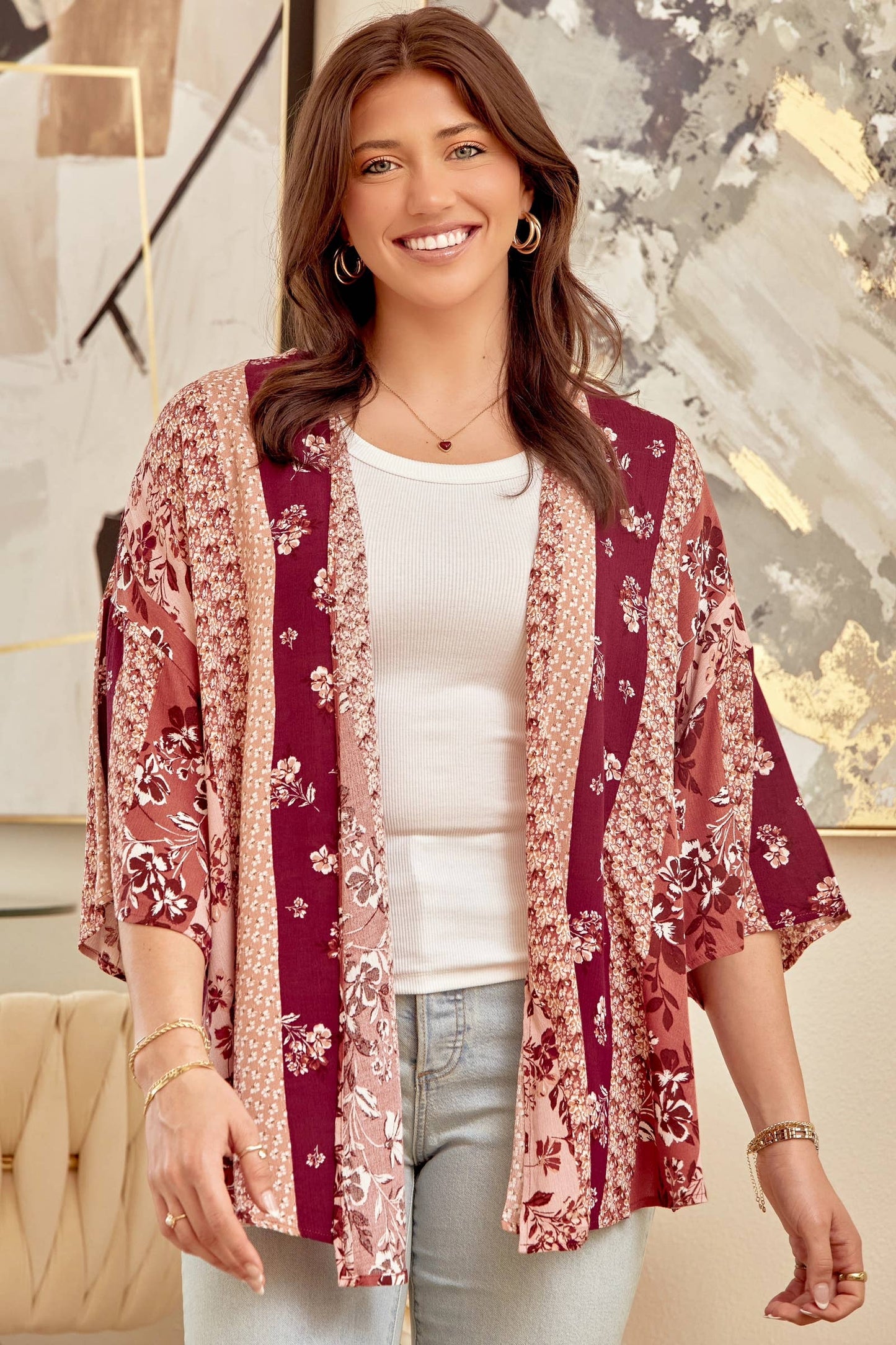 Flowy Open Front Kimono