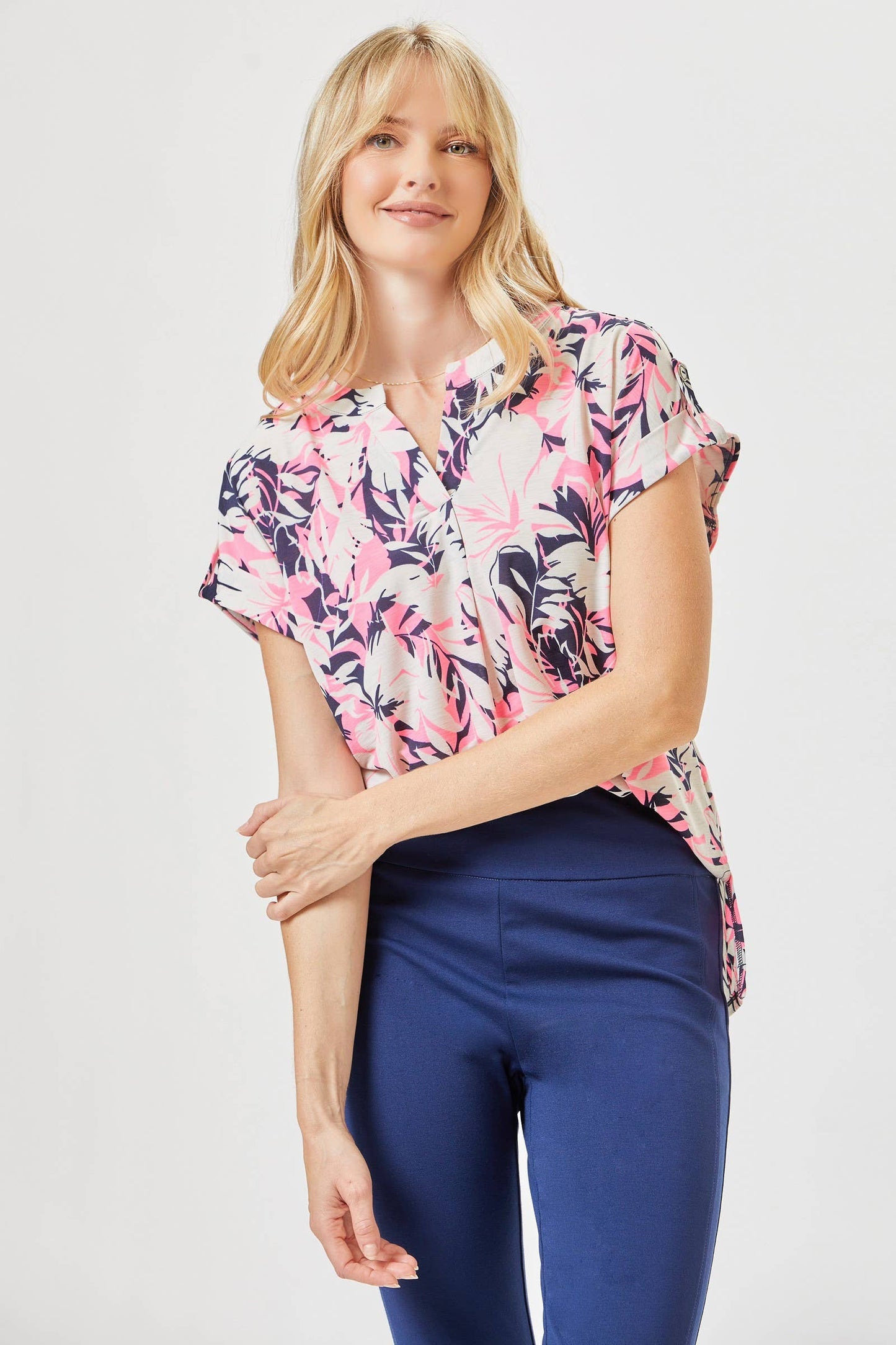 Dear Scarlett - Lizzy Dolman Printed Wrinkle Free Top