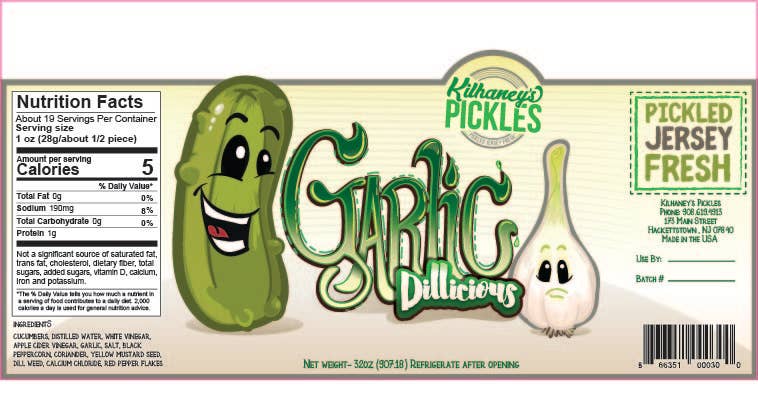 Kilhaney's Pickles - Garlic Dillicious Pickles, 16oz