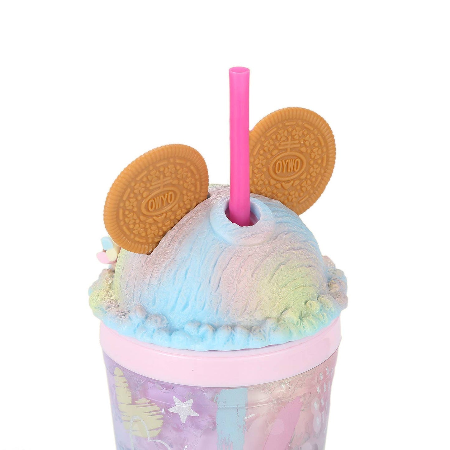 Cookie Mouse Ear Sweets Rainbow Tumbler - 16 Oz: Pink