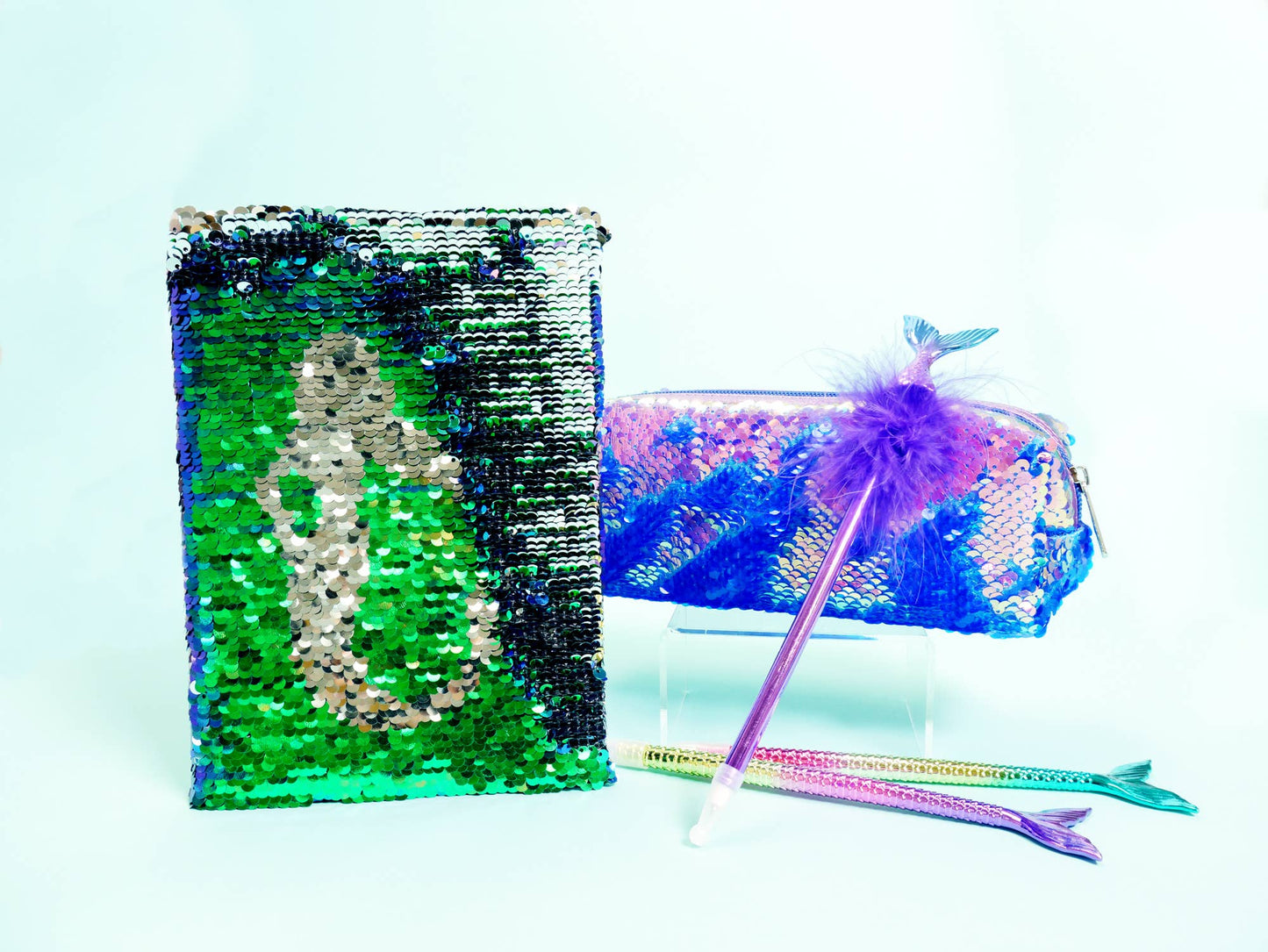 Bewaltz - Feather Boa Mermaid Tail Pen Set