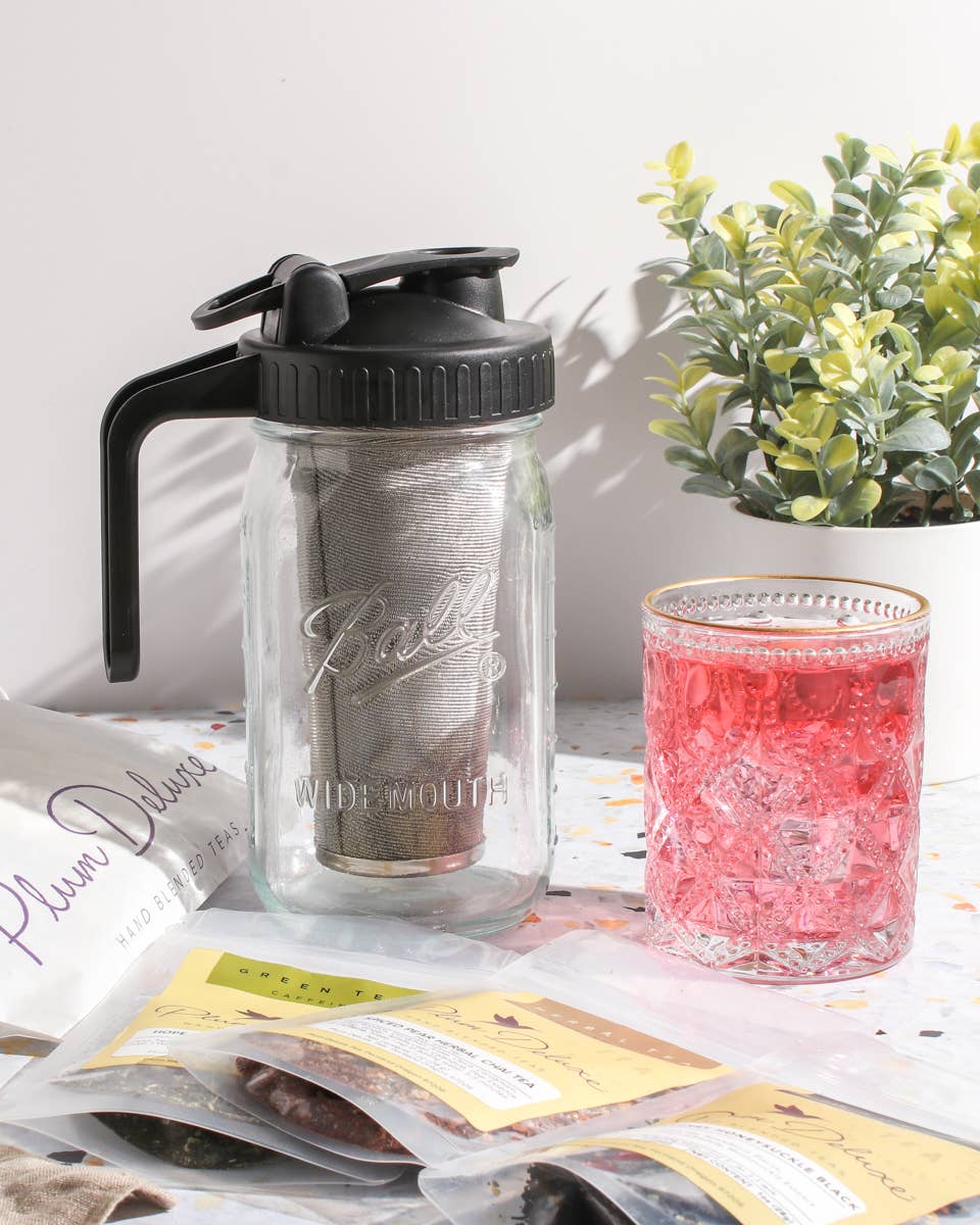 Plum Deluxe Tea - Maison Brew - Cold Brew Iced Tea Mason Jar