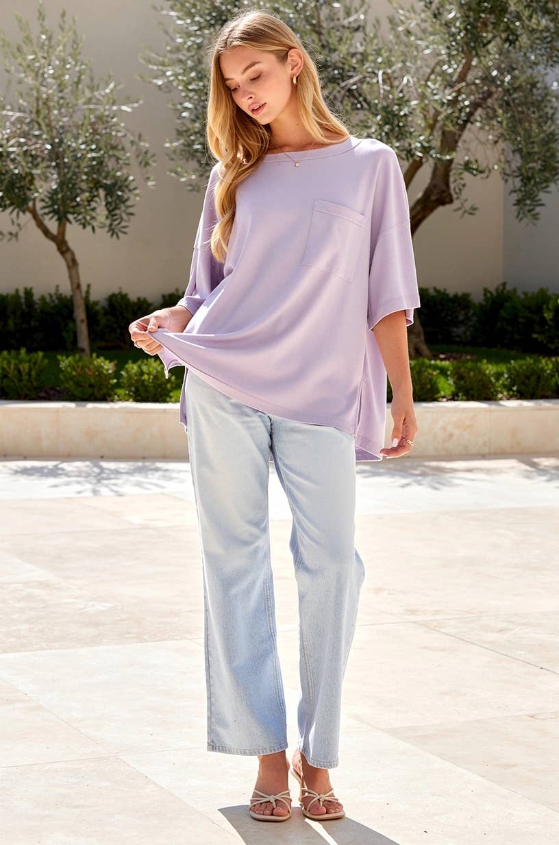 Baby Ribbed Boyfriend Knit Top