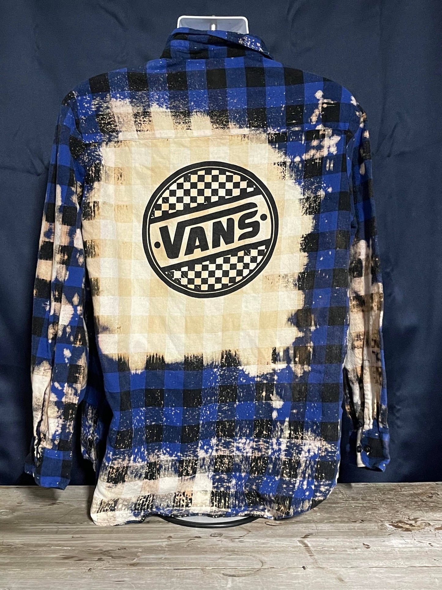 VANS logo Bleached Button Down Shirt