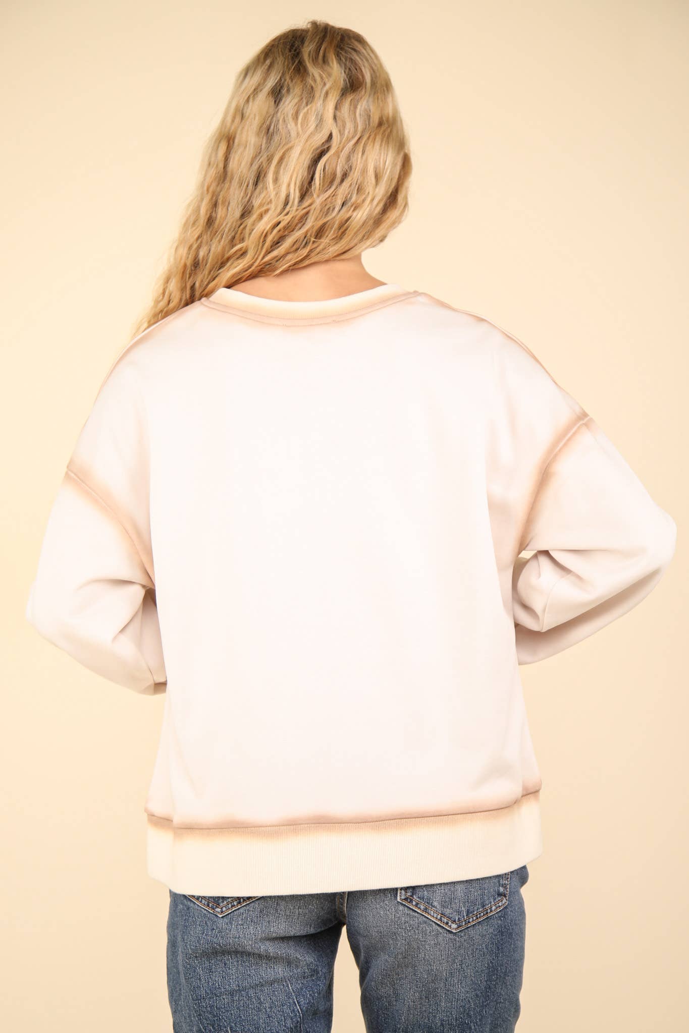 Oversized Sweat Shirt Knit Top