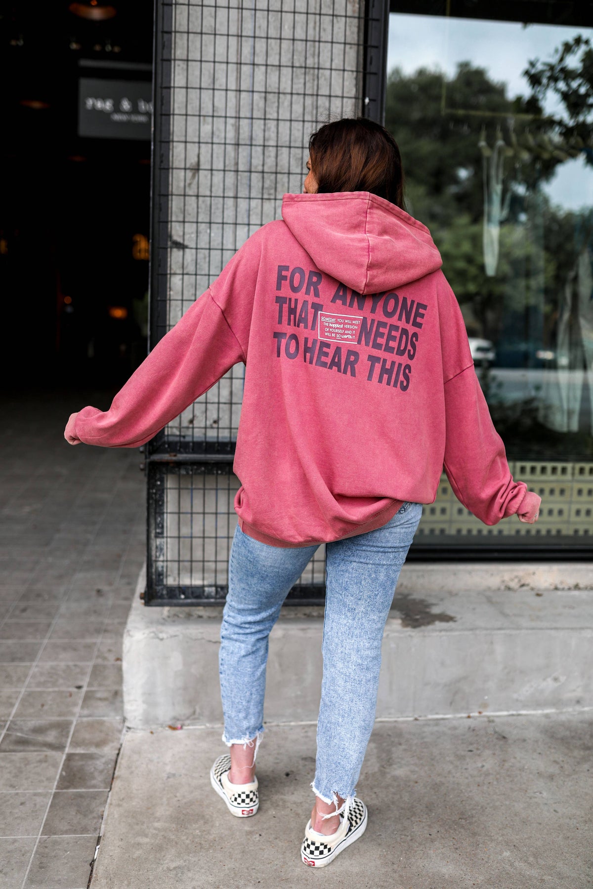 Oversized Hoodie – The Best Is Yet To Come (Wine)