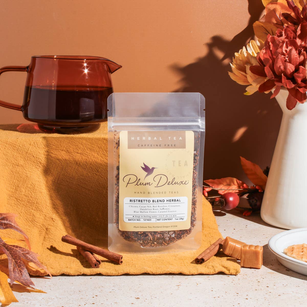 Plum Deluxe Tea - Ristretto Blend Herbal Tea - Loose Leaf Coffee Alternative