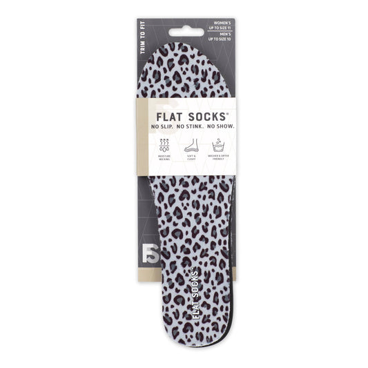 FLAT SOCKS - Snow Leopard Print FLAT SOCKS