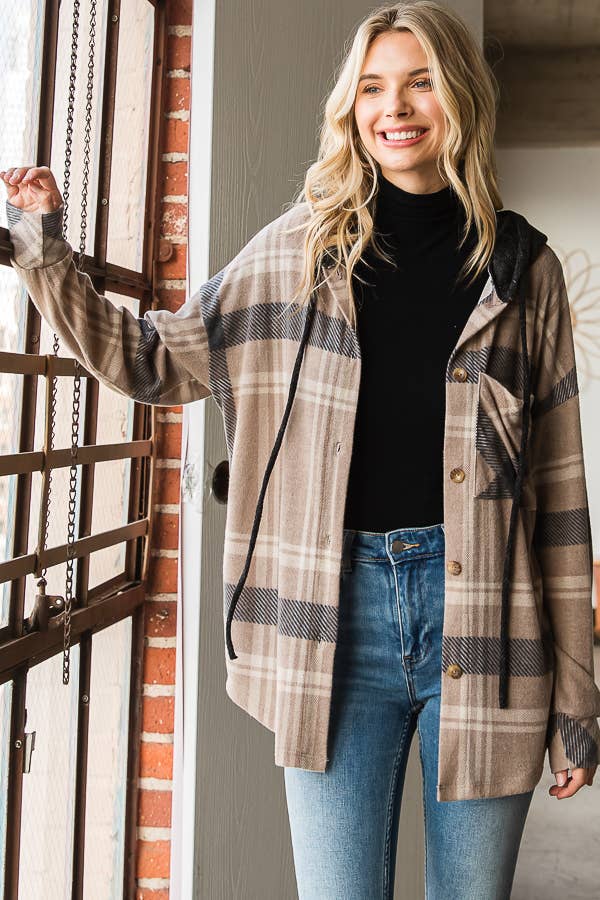 SOFT PLAID SHACKET