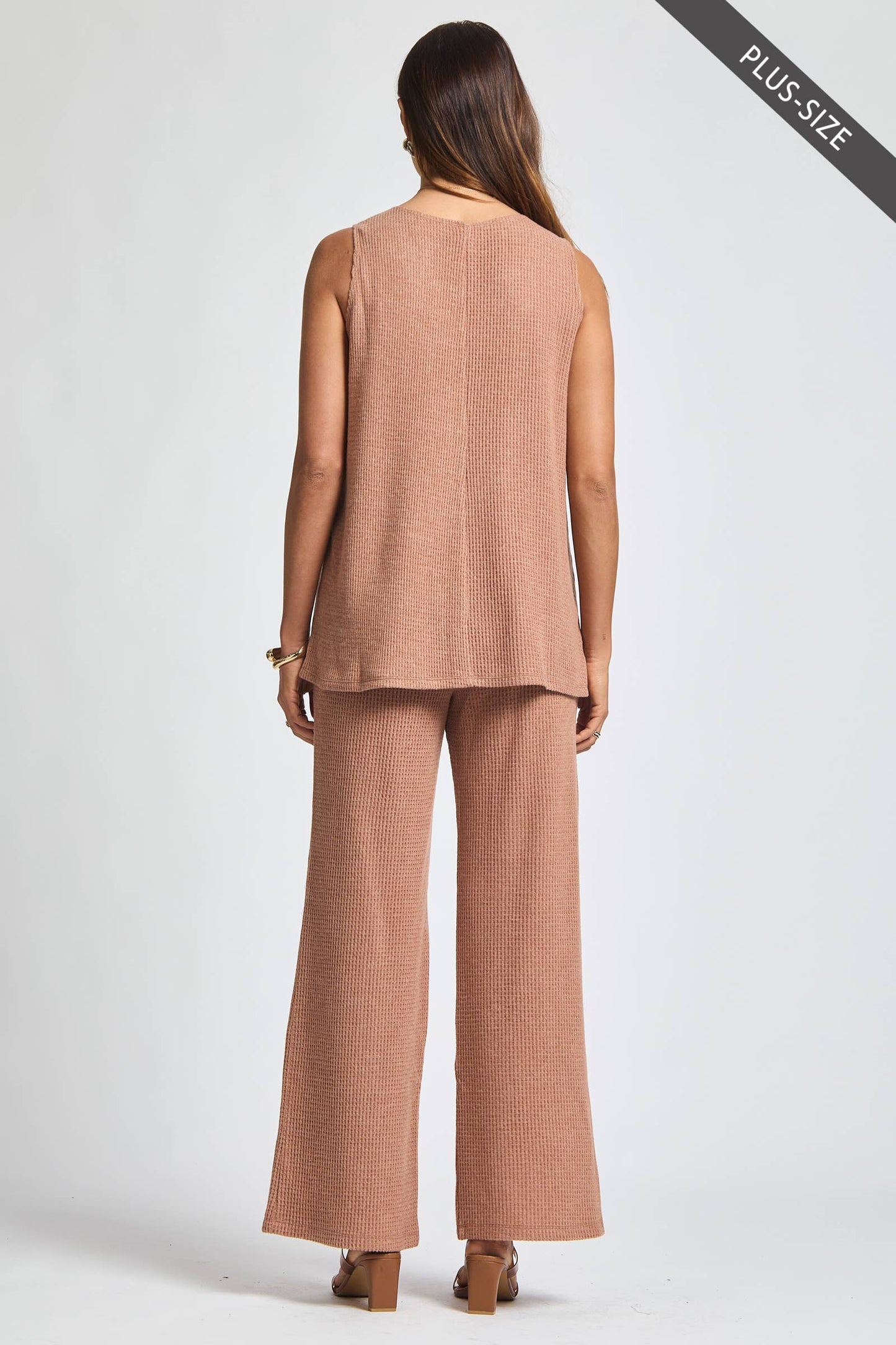 Dear Scarlett - PLUS SIZE Thermal Sleeveless Tank + Cardigan + Relaxed Pants