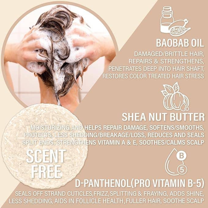 Luxiny Products - Luxurious Bath and Body - Unscented Strengthening Shampoo Bar – Luxiny