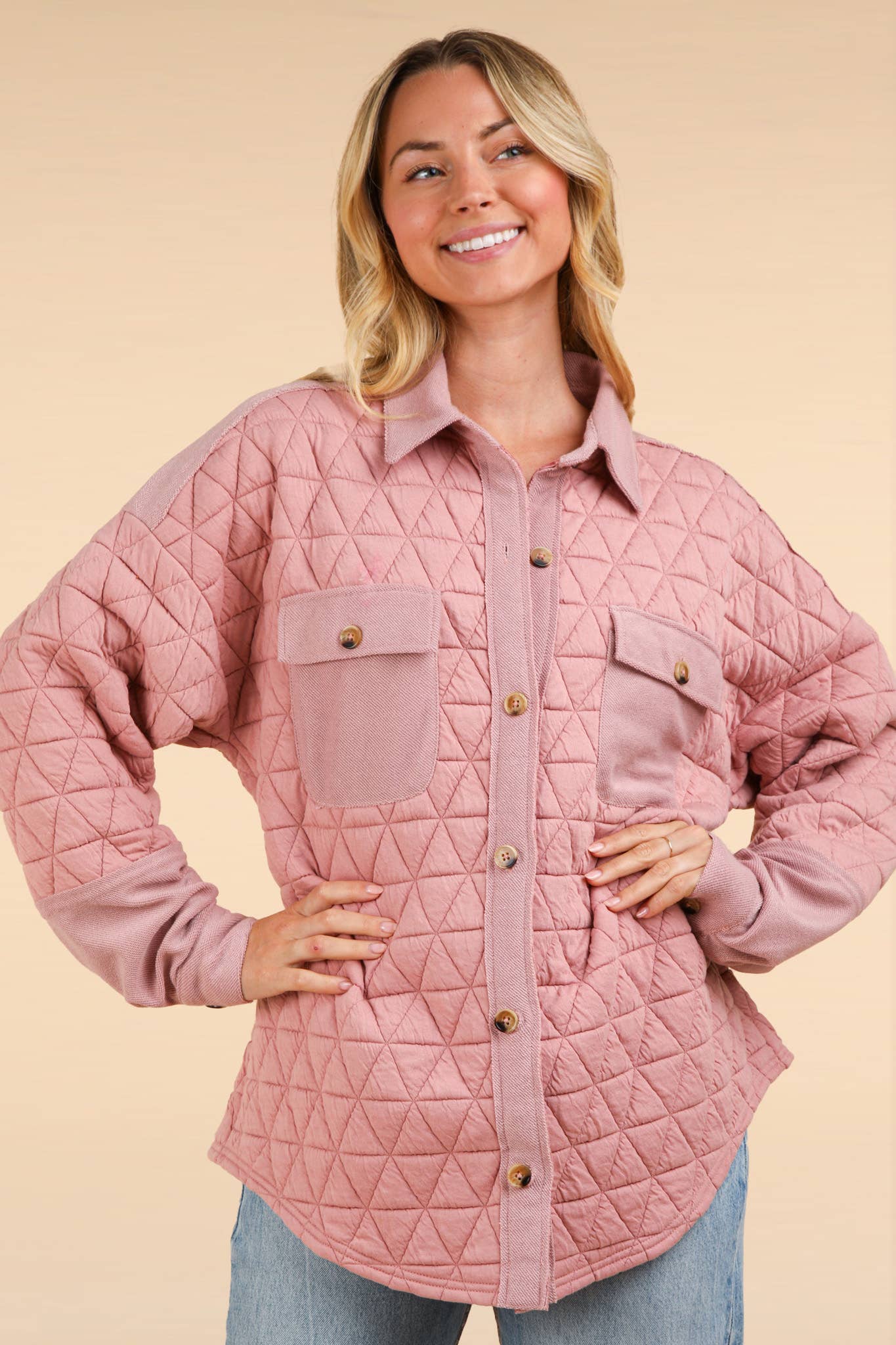 Oversized Quilted Cozy Shacket Jacket