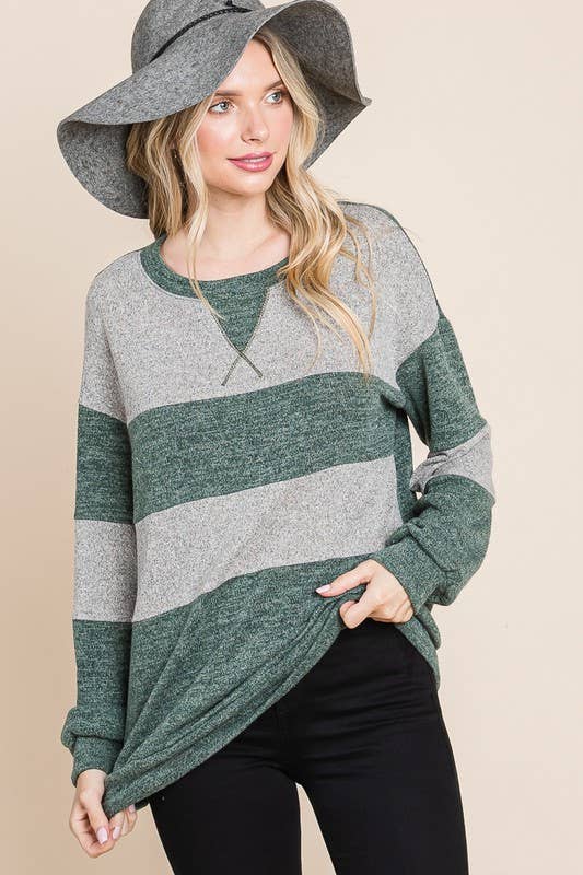 Color Block Casual Top