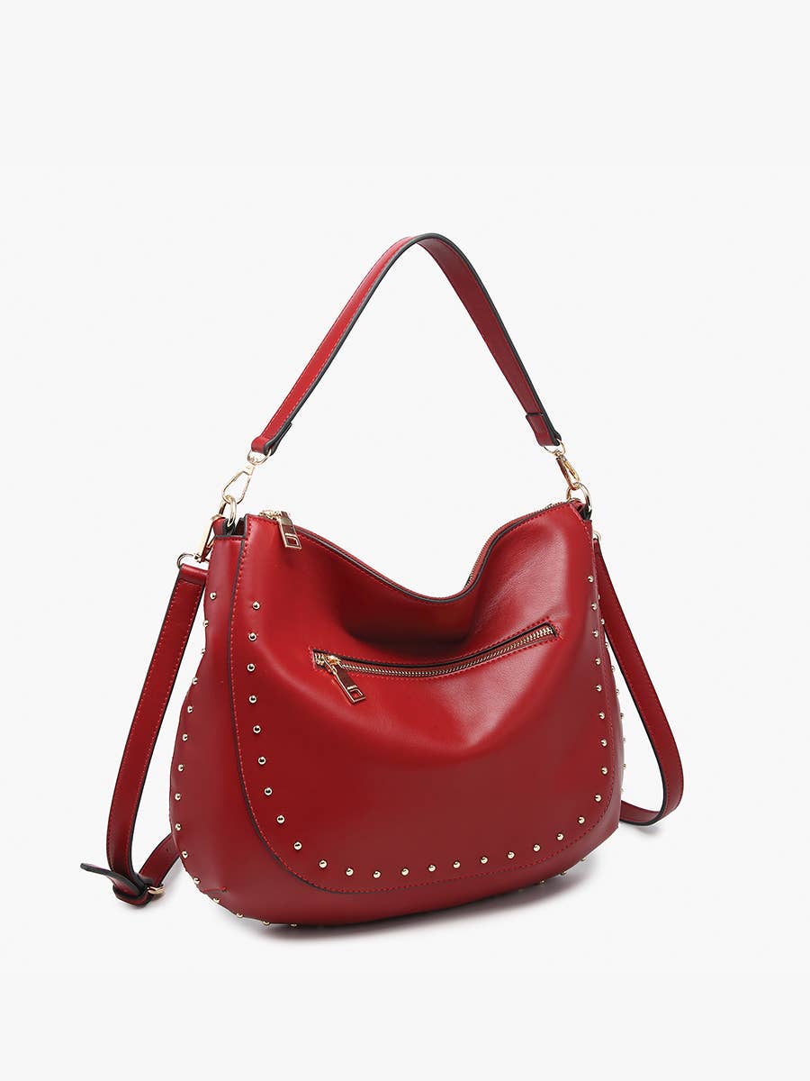 Jen & Co. - Aurelia Studded Hobo Bag – Crossbody Strap | M2630