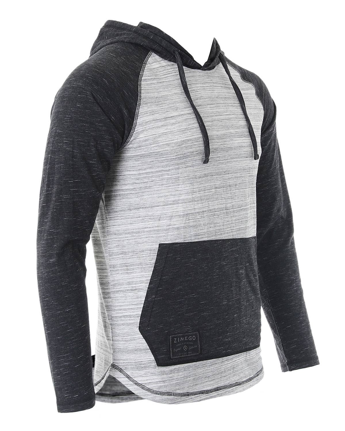 ZIMEGO - ZGLS250H ZIMEGO Long Sleeve Pullover Hipster Hoodie Henley