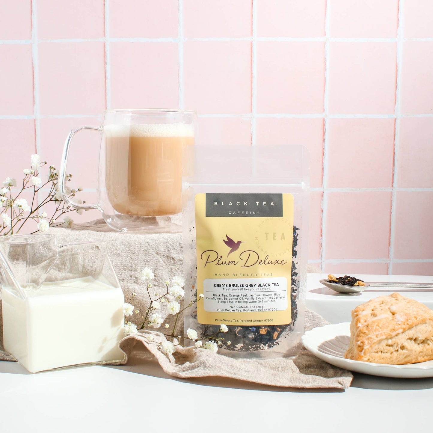 Plum Deluxe Tea - Creme Brulee Earl Grey Loose Leaf Tea - Earl Grey Creme