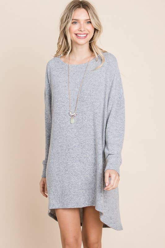 Two-Tone High Low Tunic Top