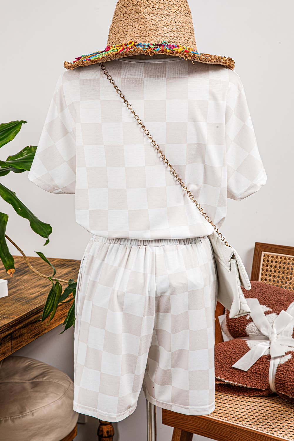 Drawstring Shorts Lounge Set