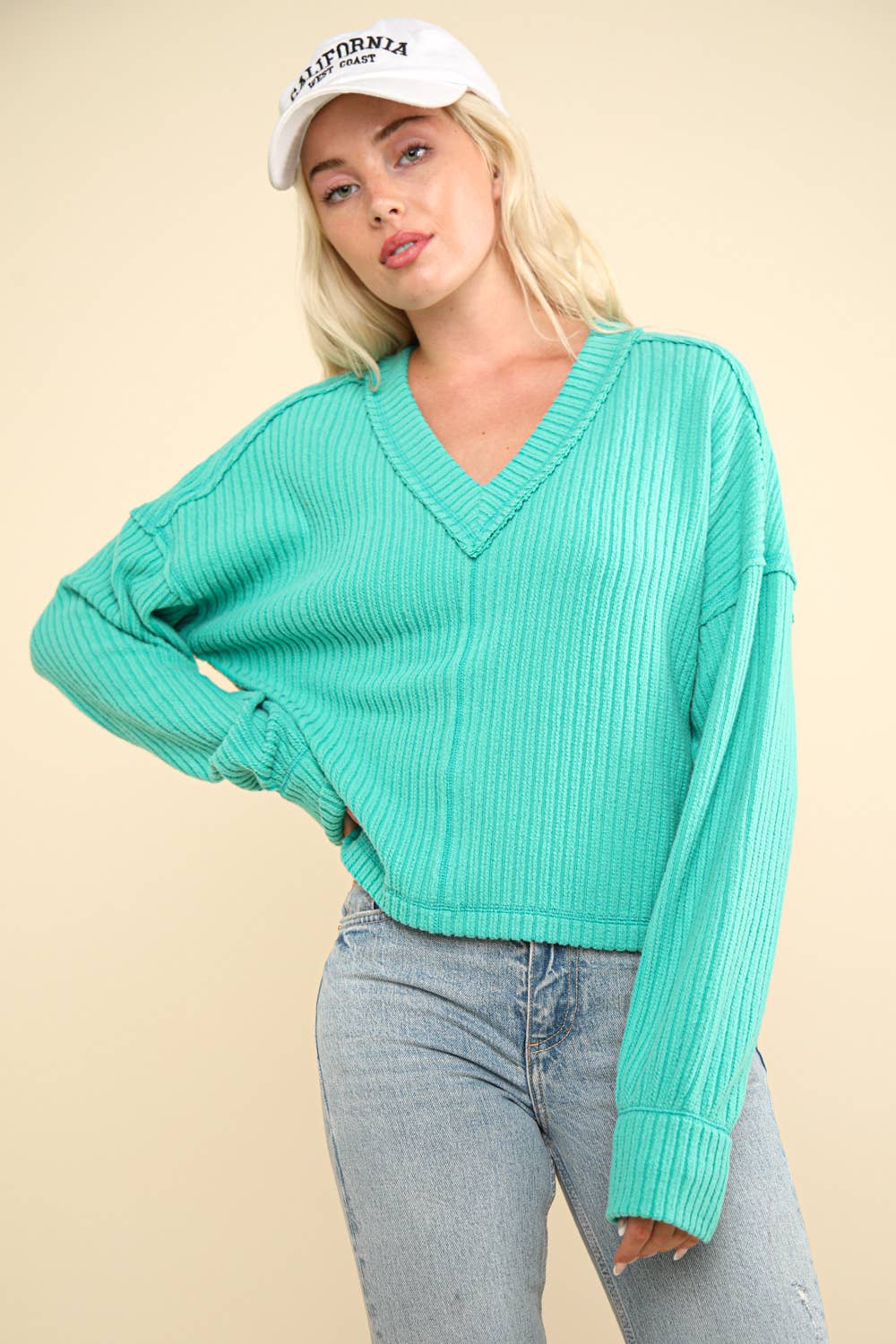 Soft V-Neck Knit Top