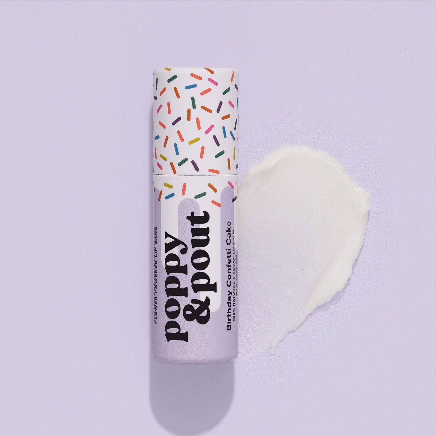 Poppy & Pout - Lip Balm, Birthday Confetti Cake, Purple