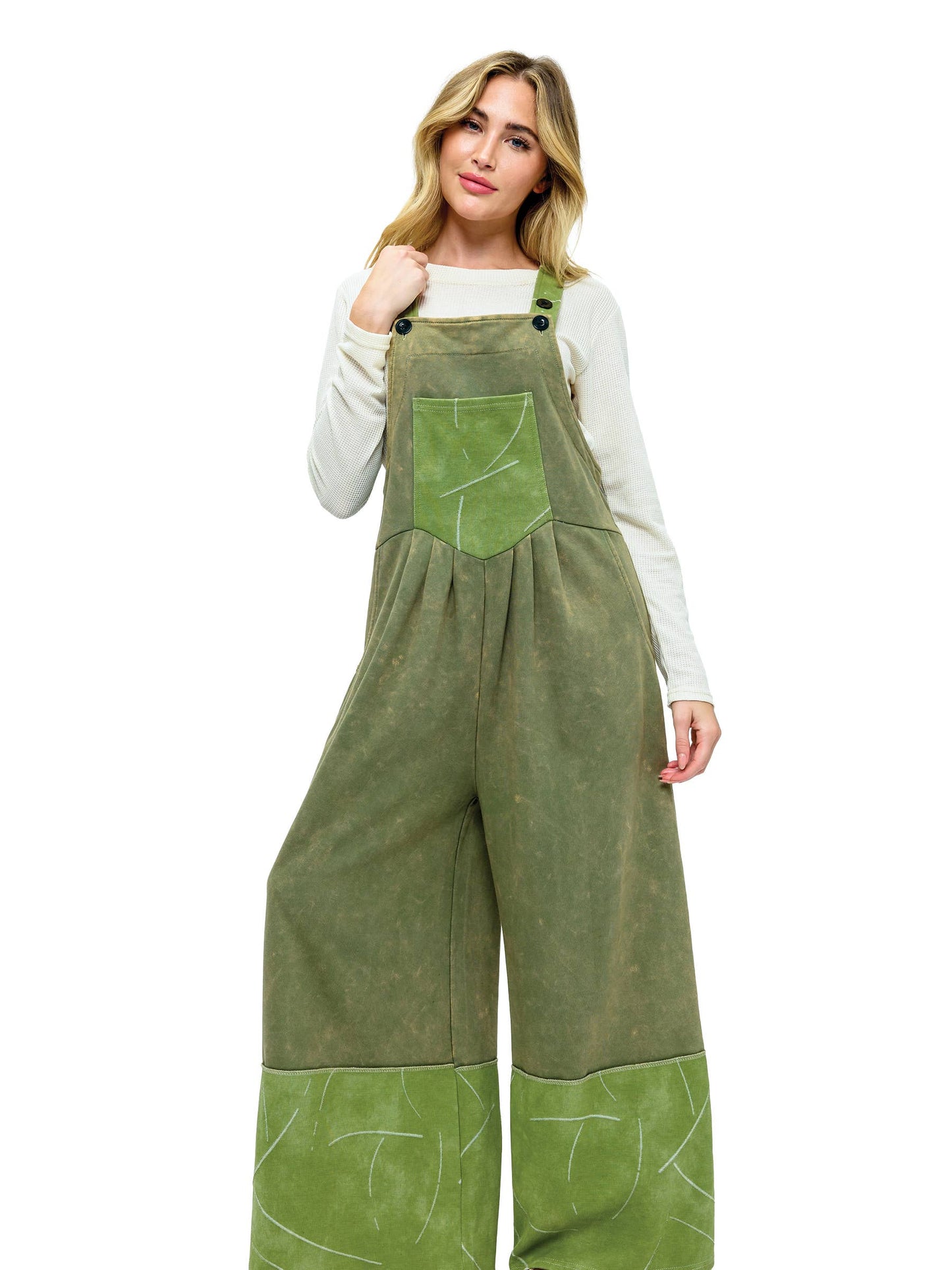 Overall Hippie Stonewashed Patchwork