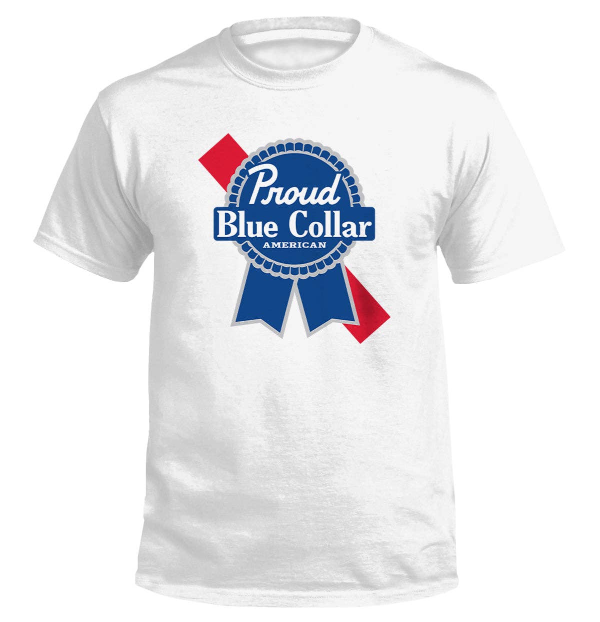 Proud Blue Collar American (Classic): Comfort Colors Pocket Tee / Blue Jean / 2XL