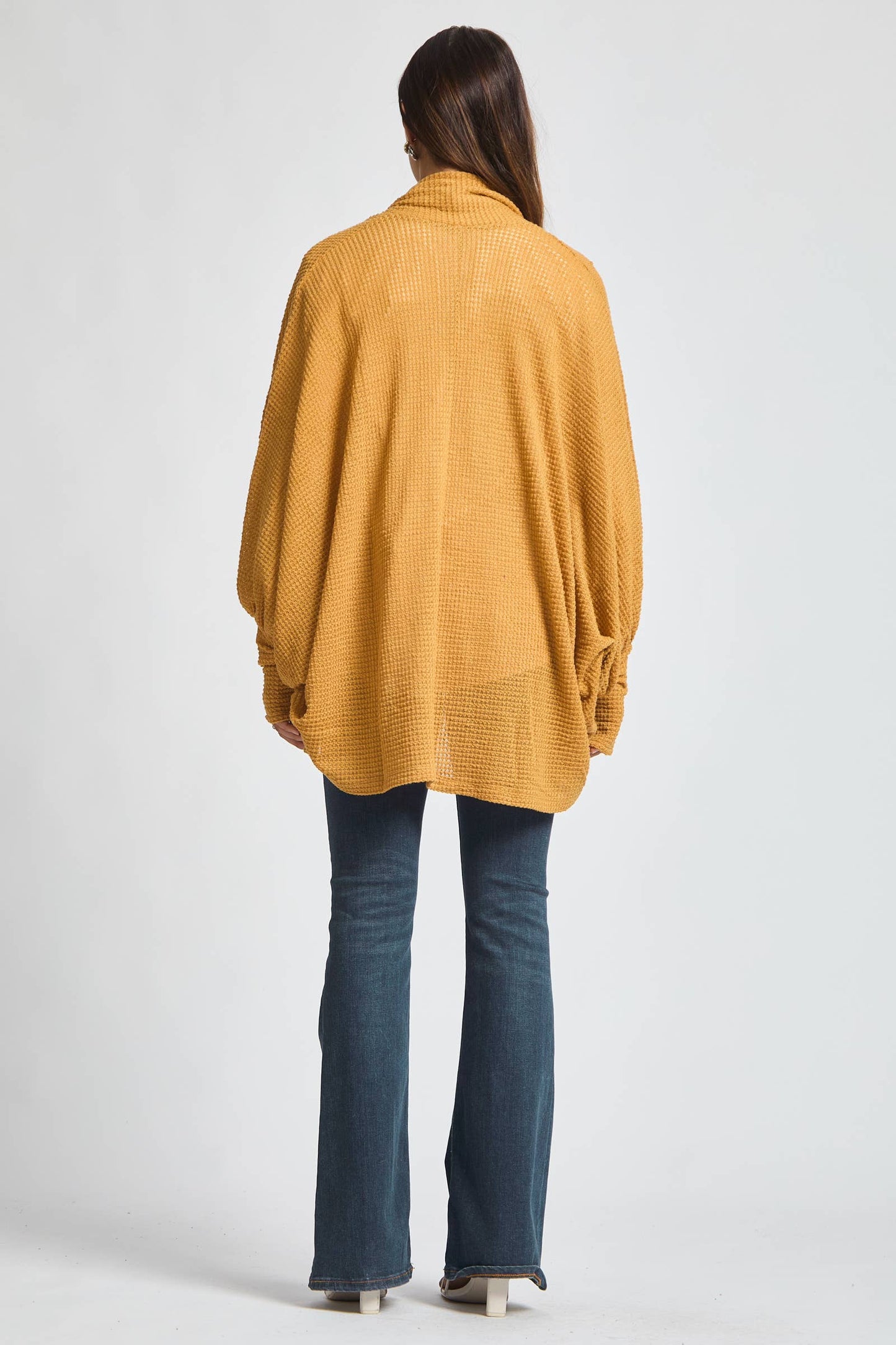 Knit Cardigan Batwing Sleeve