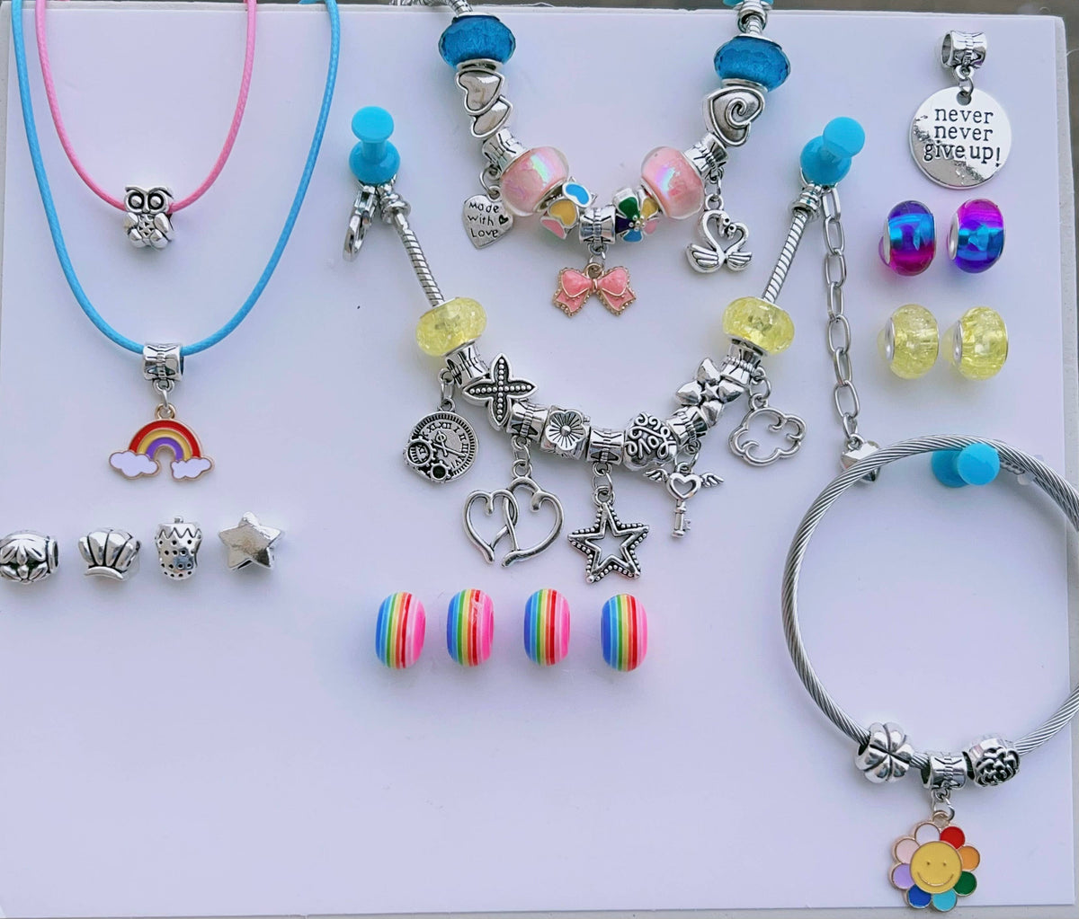 BRACELET & NECKLACE CHARM SET