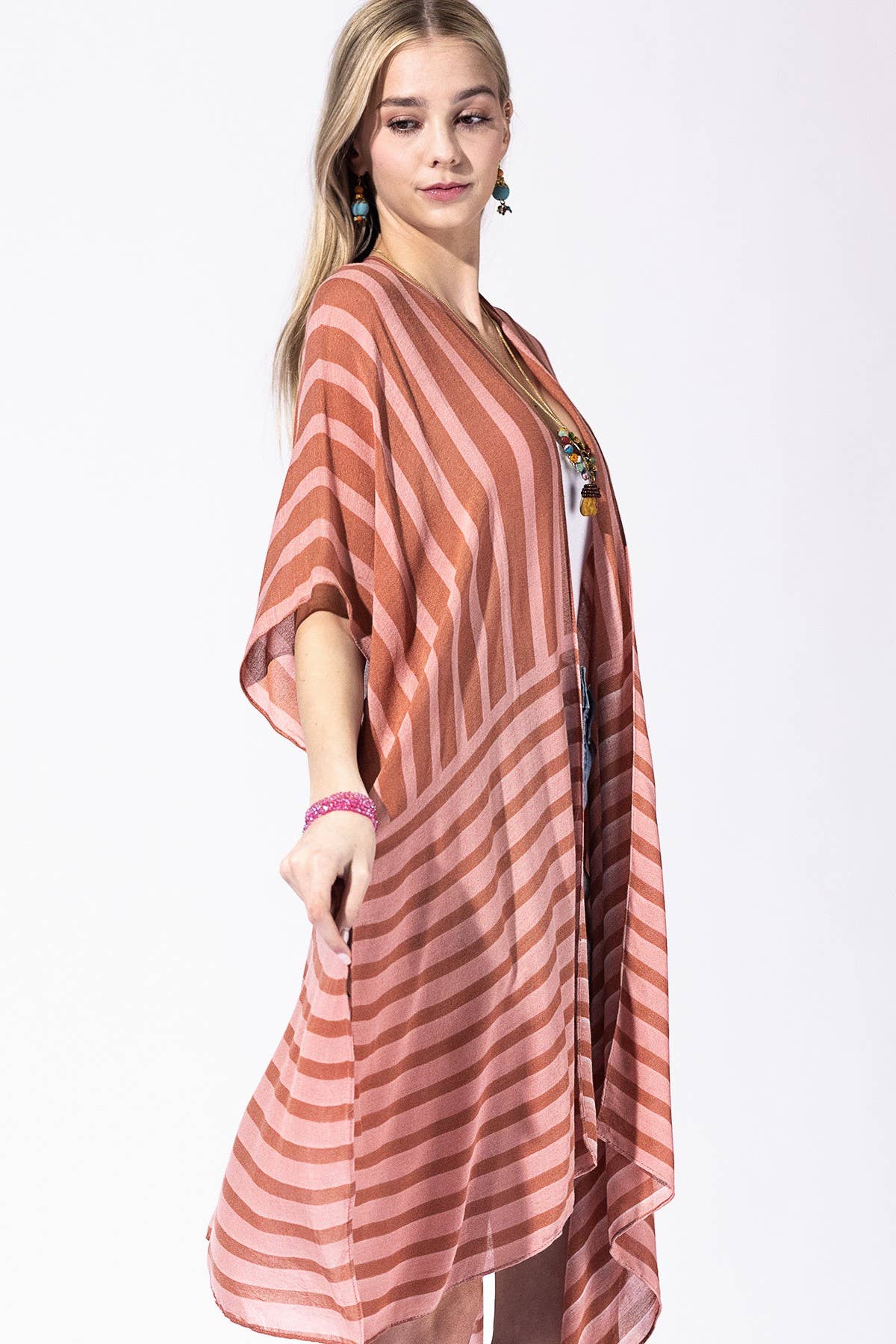Flamingo Linear Horizon Kimono
