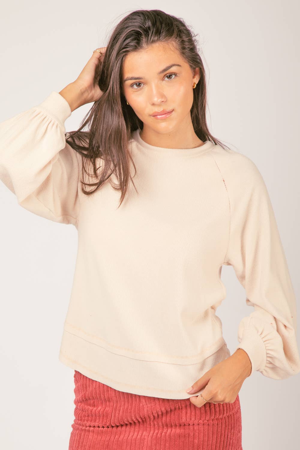 Oversized Cutout Knit Top