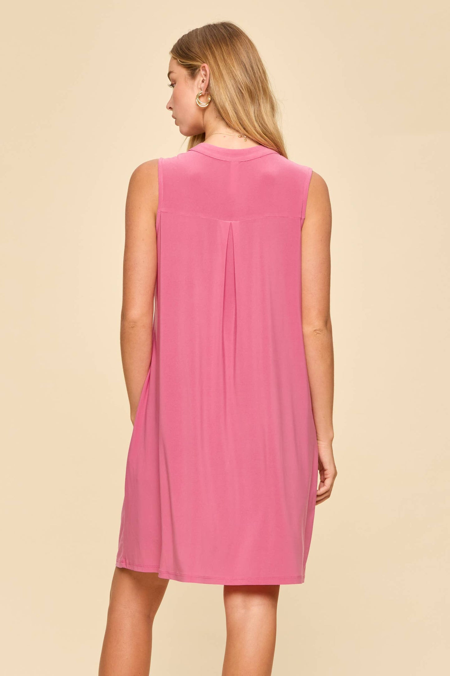 Sleeveless Mandarin Collar Lizzy Dress