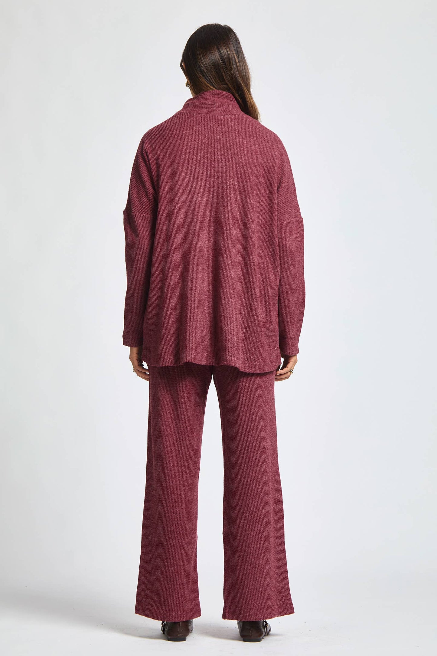 Dear Scarlett - 3 Piece Set Cowl Neck Tank Top + Cardigan + Pants