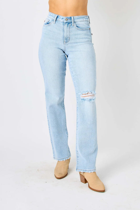 High Rise Multi Embroidered Pocket Skinny