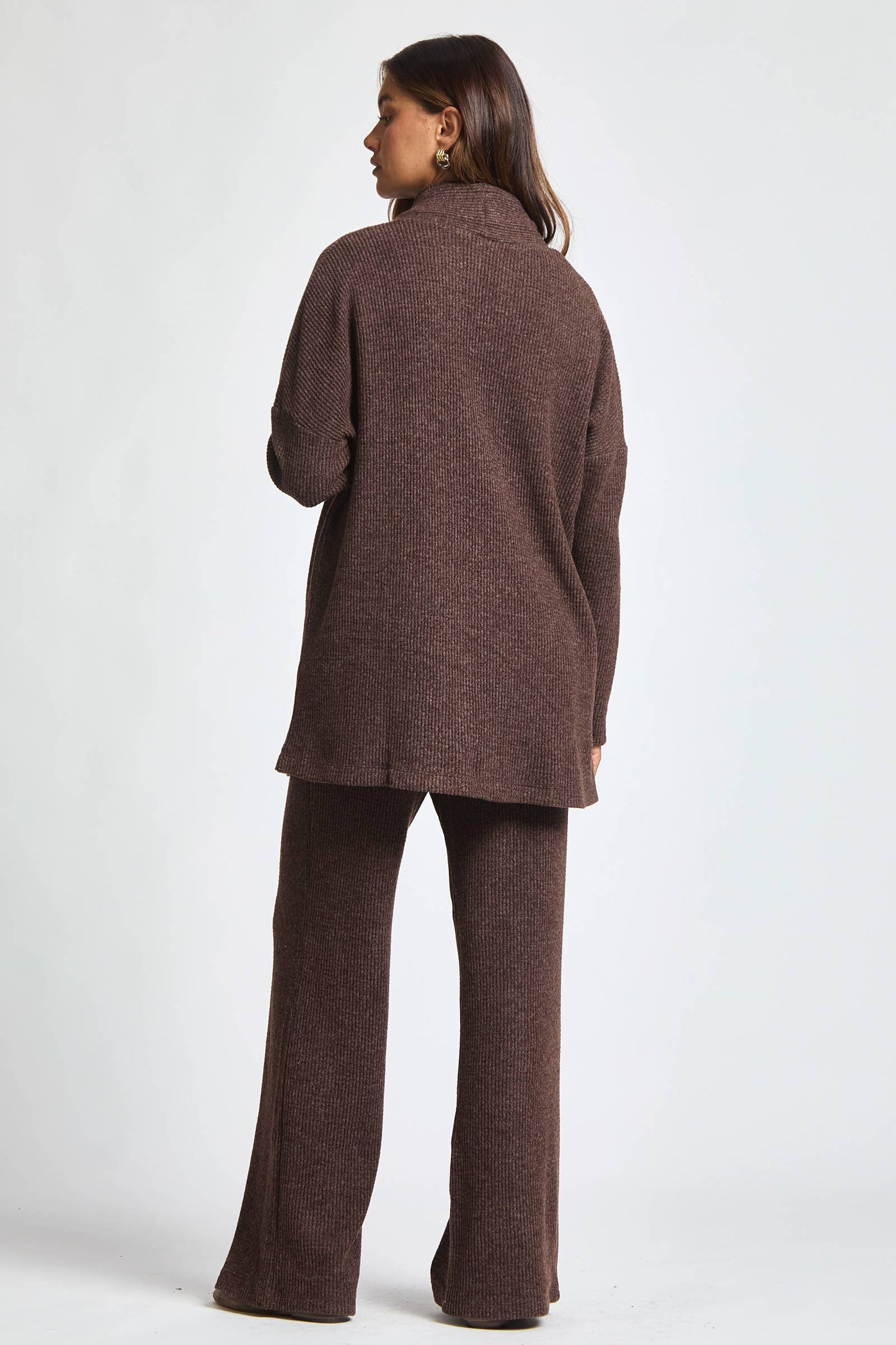 Dear Scarlett - 3 Piece Set Cowl Neck Tank Top + Cardigan + Pants