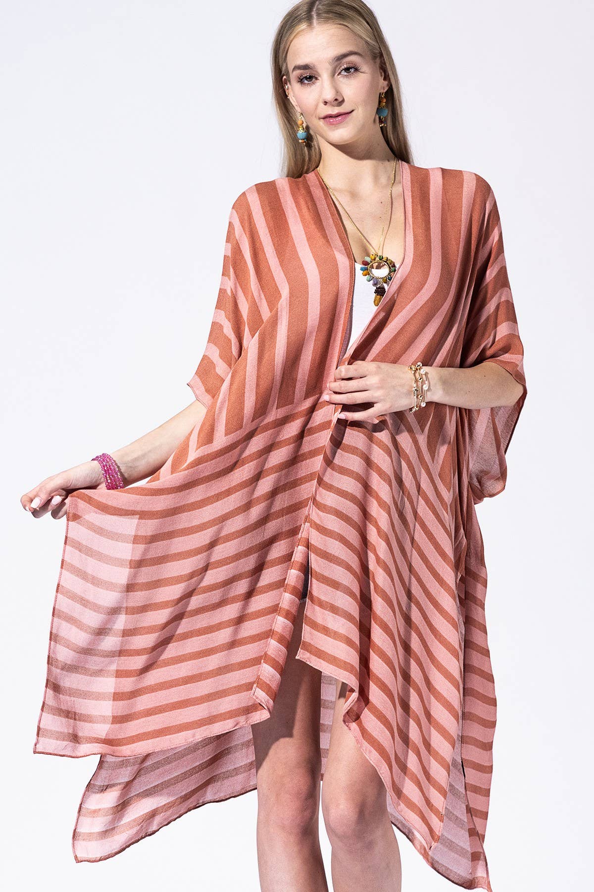 Flamingo Linear Horizon Kimono